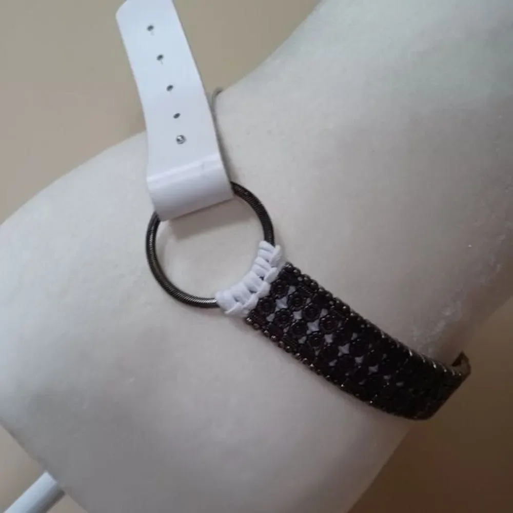 Antoniazzi Firenze Sz L White Leather Belt Boho Artsy Cowgirl Western Modernist
